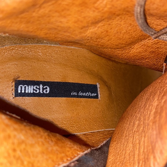 Real leather platform lace up black boot by Miista size 8.5 - Picture 4 of 6